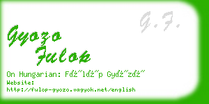 gyozo fulop business card